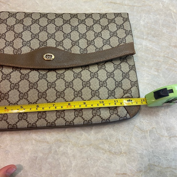 Vintage Gucci GG Foldover Clutch Canvas PVC - Accessory Collection - Picture 9 of 13